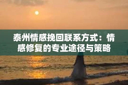 泰州情感挽回联系方式：情感修复的专业途径与策略
