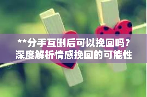 **分手互删后可以挽回吗？深度解析情感挽回的可能性**