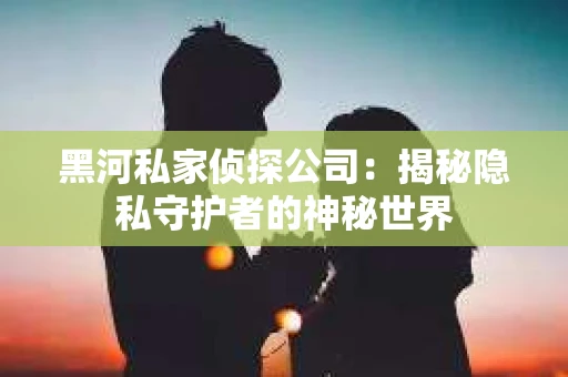 黑河私家侦探公司：揭秘隐私守护者的神秘世界