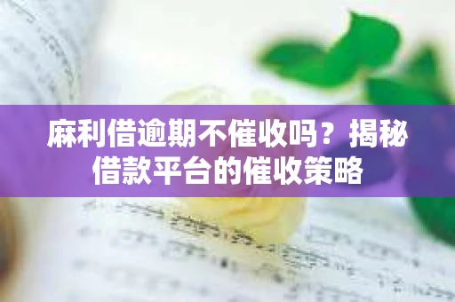 麻利借逾期不催收吗?揭秘借款平台的催收策略 麻利借逾期不催收吗?揭秘借款平台的催收策略