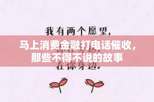 马上消费金融打电话催收，那些不得不说的故事
