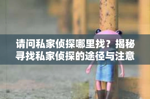 请问私家侦探哪里找?揭秘寻找私家侦探的途径与注意事项 请问私家侦探哪里找?揭秘寻找私家侦探的途径与注意事项