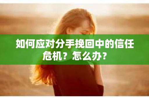 如何应对分手挽回中的信任危机？怎么办？