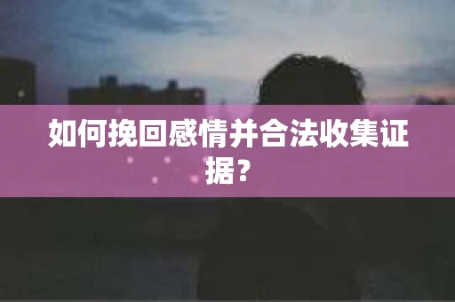 如何挽回感情并合法收集证据? 如何挽回感情并合法收集证据?