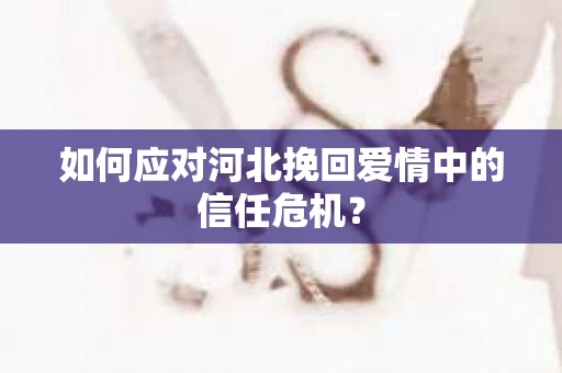 如何应对河北挽回爱情中的信任危机？