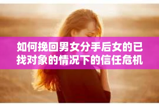 如何挽回男女分手后女的已找对象的情况下的信任危机？